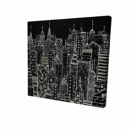 FONDO 32 x 32 in. Illustrative City Towers-Print on Canvas FO2793391